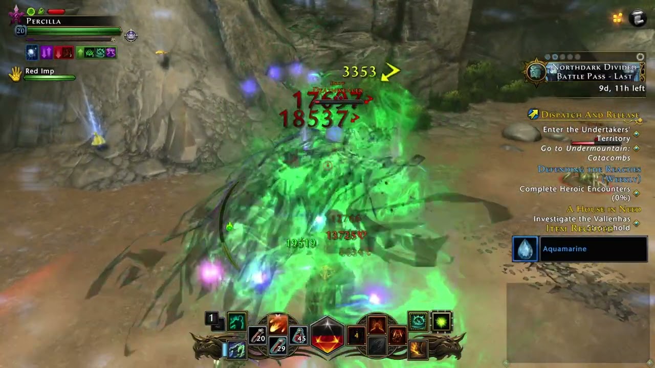 Warlock healer soul weaver(paragon) combat in North Dark on Neverwinter mmo