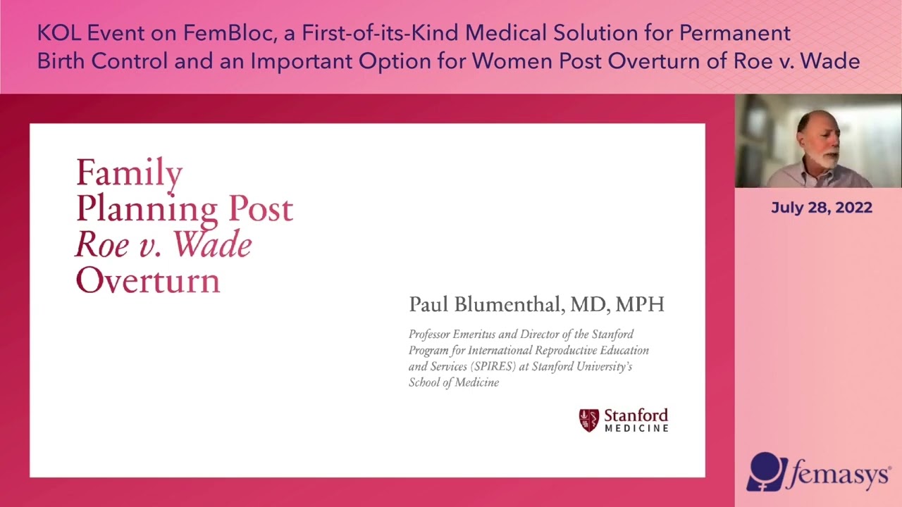 Dr. Blumenthal discusses his personal insights using FemBloc and its benefits
