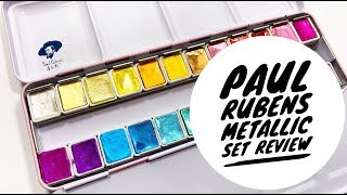 Paul Ruben's 24 Watercolor Metallic Set Review 
