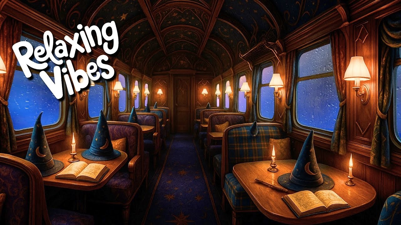 LIVE: Wizard’s Midnight Express — Rainy Train Sounds for Sleep & Study