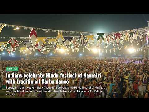 Indians celebrate Hindu festival of Navratri with traditional Garba dance