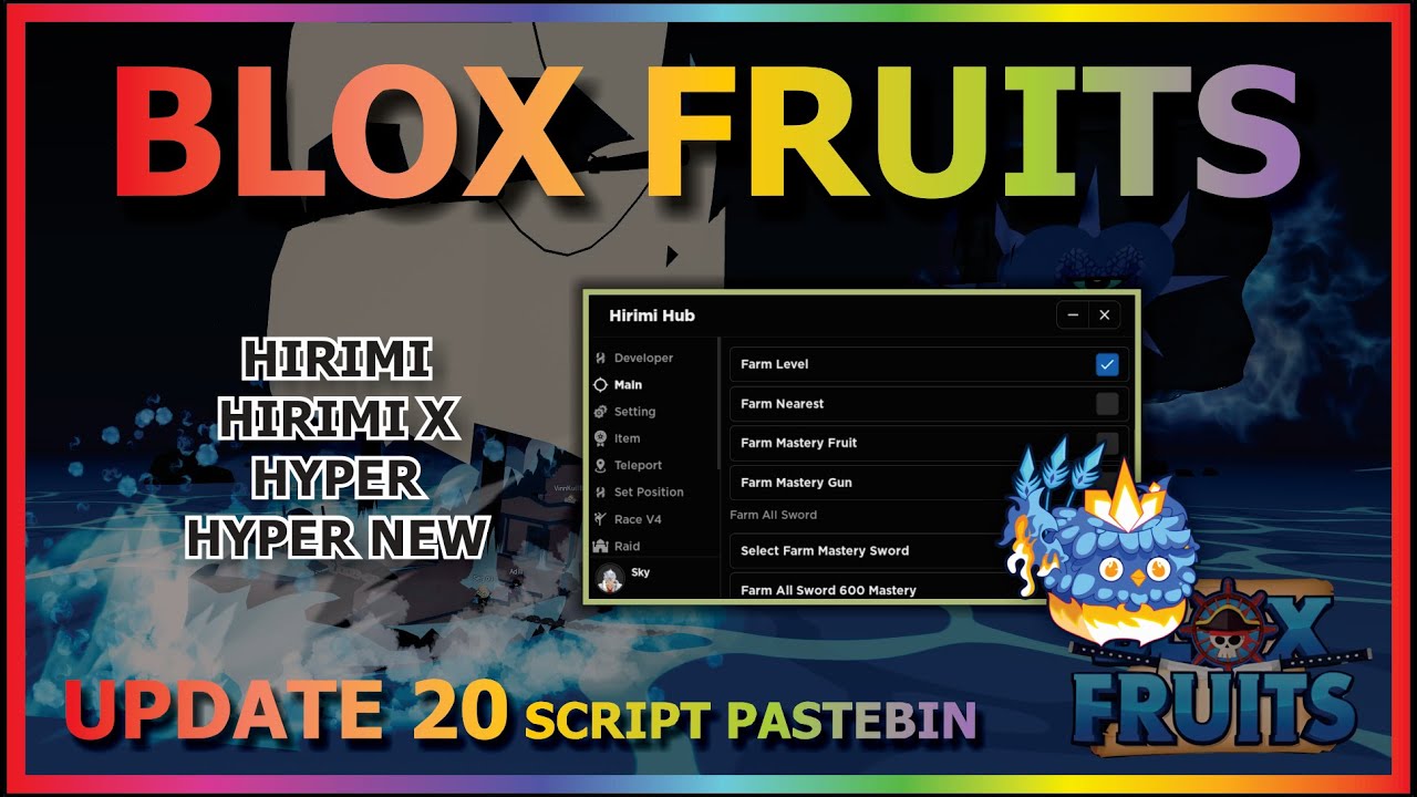 BLOX FRUITS Script Pastebin 2023 UPDATE 20 AUTO FARM