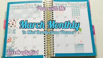 Plan with Me: March Monthly in Mini Recollections Planner