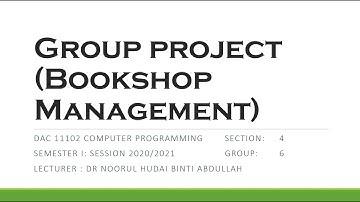 DAC11102 group 6 (Presentation video)