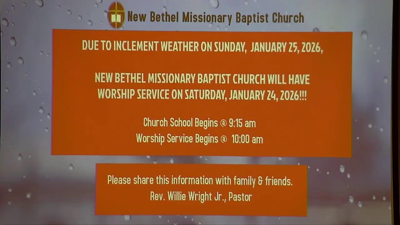 New Bethel Missionary Baptist Church Sumter SC Live Stream