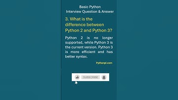 What is the difference between Python 2 and Python 3? #python #interview #questions #shorts #viral