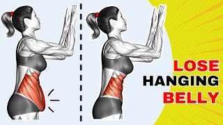 REDUCE 'DONUT BELLY' in Just 5 Weeks ➜ 30-minute STANDING Workout ➜ Best Hanging Belly Exercises