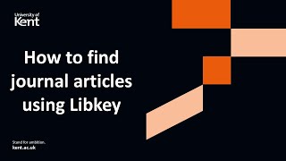 Using Libkey to find articles