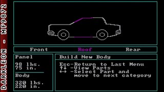 Car Builder © 1982 Optimum Resource - PC DOS - Gameplay