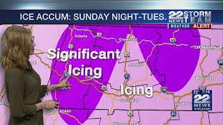 Weather Alert: Rain, freezing rain to create slippery conditions Sunday night into Monday