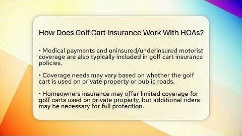 How Does Golf Cart Insurance Work With HOAs? - Auto Coverage Explained