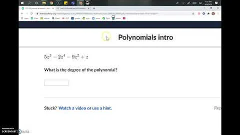 Polynomials intro | Math Hacks Example Video