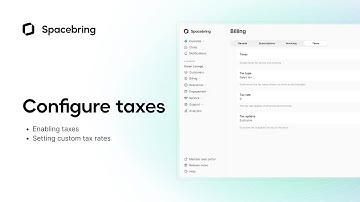 Configure taxes | Spacebring platform for shared & coworking spaces