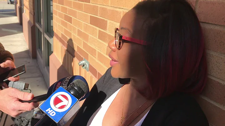 Brittney Joyce, sister of Nicholas Joyce, speaks a...