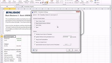 @RISK Guided Tour -  Basic Features - Simulation Settings