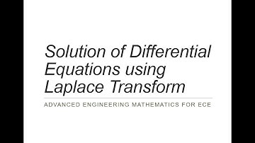 Solving Ordinary Differential Equation (ODE) with Initial Value using Laplace Transform.