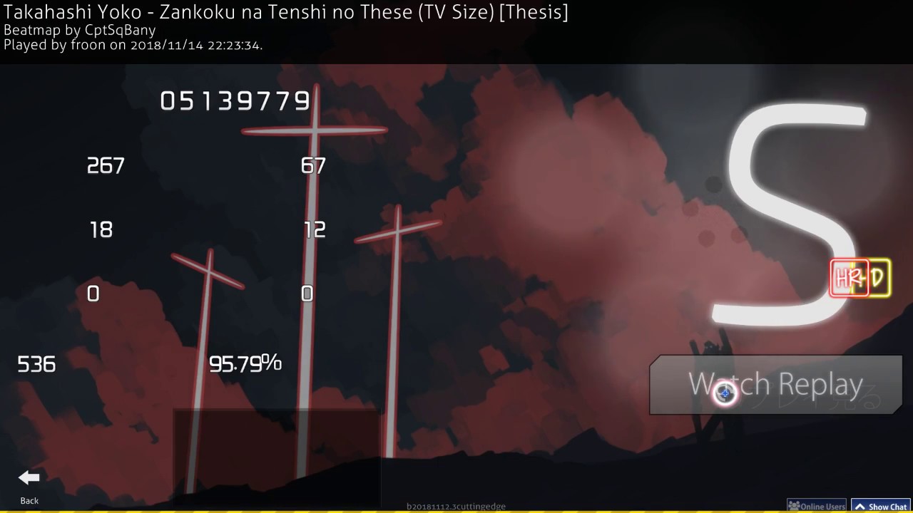 [osu!] Takahashi Yoko - Zankoku na Tenshi no These +HDHR (froon) - YouTube