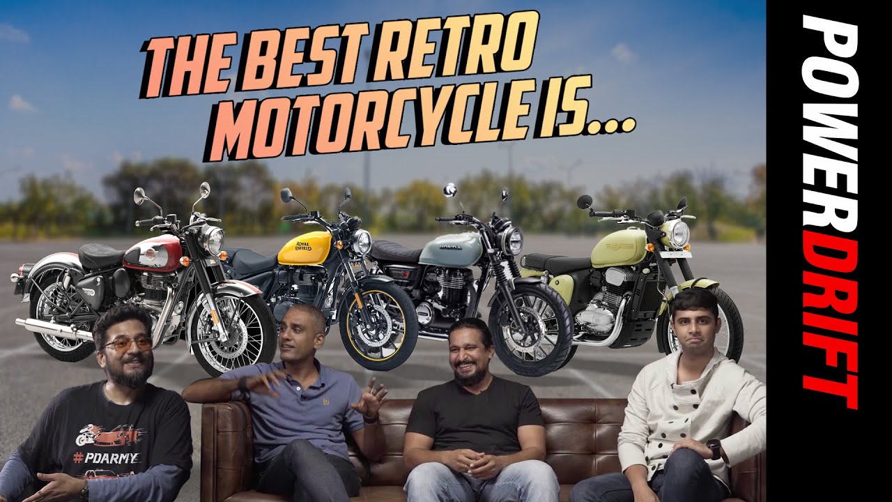 New Classic 350 vs Meteor 350 vs Jawa vs Honda CB350 RS | Best retro motorcycle is... | PowerDrift