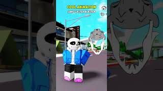 COOL ANIMATION SANS GASTER BLASTER Brookhaven #roblox #brookhaven #shorts