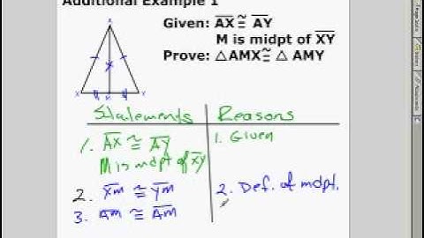 4.2 Triangle Congruence by SSS and SAS - How to Prove Triangles Congurent