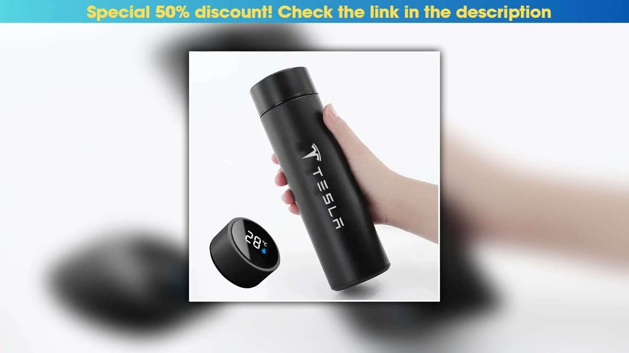 Deal Car 500ml Intelligent Temperature Display Insulating Cup For Tesla Model 3 Model Y Model S Mod