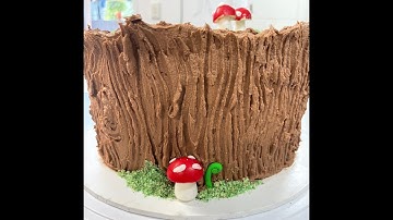 Cake hack! The easy way to make tree bark texture on your buttercream cake