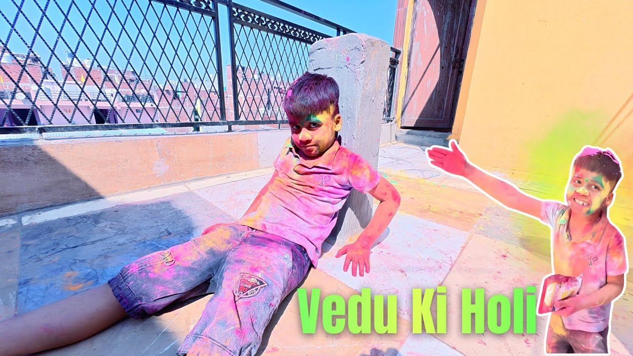 👉 Holi Khel Kar Vedu Ka Ye Haal Ho Gaya 😍🌈 | Full Holi Masti