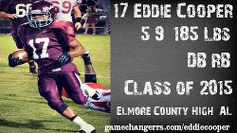 #17 Eddie Cooper / DB,RB / Elmore County High (AL)...
