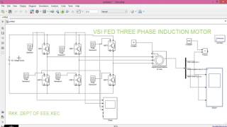 matlab voltage source inverter  fed induction motor