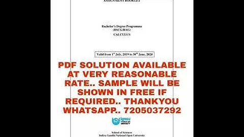 BMTC-131 Solved Assignment Ignou