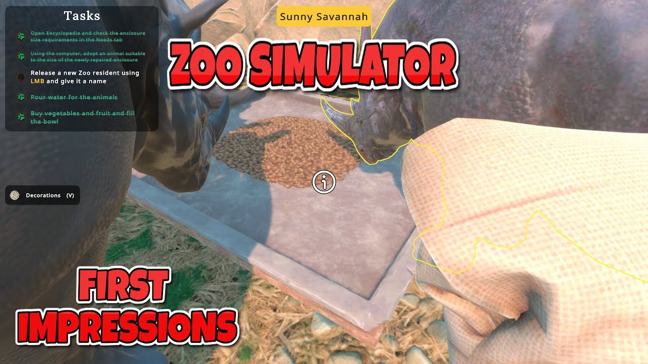 Zoo Simulator - First Impressions Gameplay - YouTube