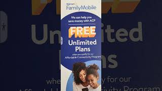 Walmart Family Mobile Free Unlimited Plans via ACP! Let's Go! FO FREE!