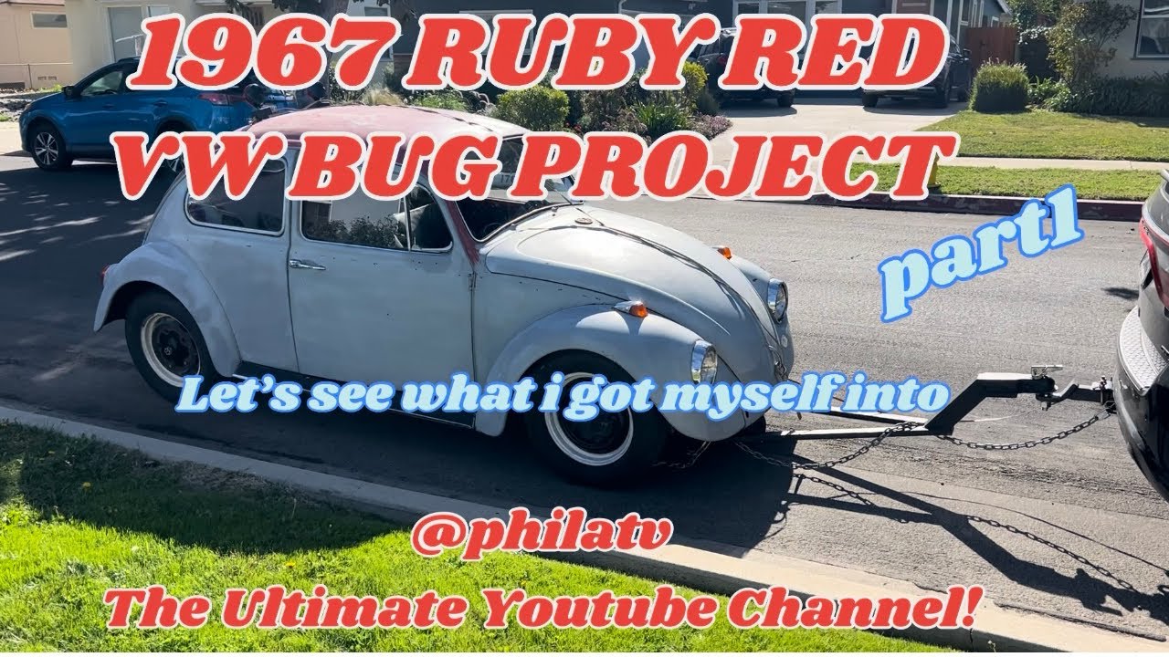 1967 RUBY RED VW BUG part1 another 67 project in the shop, what did i ...