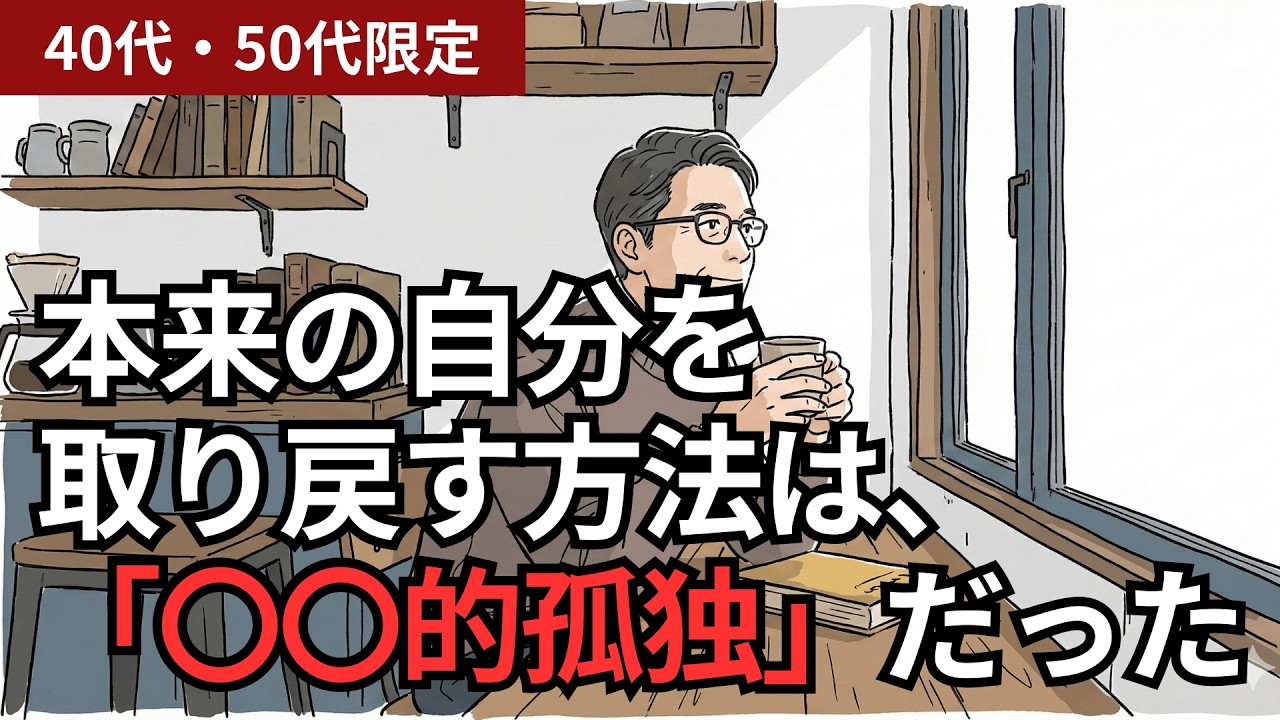 50代で孤独を感じるのはなぜか？本来の自分らしさを取り戻す〇〇的孤独
