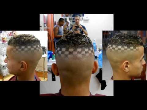 corte de cabelo xadrez quadradinho - jaé arte black 