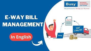 Lesson 12 - E-Way Bill Management - English
