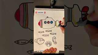 Renkli Denizaltı Macerası: Balıklar, Denizatı ve Daha Fazlası! #shortstürkiye #çizimvideosu #art