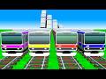 【踏切アニメ】複雑な電車 4 Trains Crossing 2026 🚍 Fumikiri 3D Railroad Crossing Animation #train
