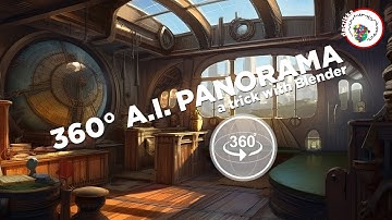 Transform 2D A.I. images in 360° equirectangular for panorama