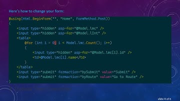 Passing Parameters to Controllers via Submit and Action in ASP.NET Core