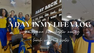 Sigma Gamma Rho chapter meeting + lunch with my sisters | vlog