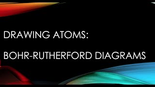 Grade 10 - Drawing Bohr Rutherford Diagrams