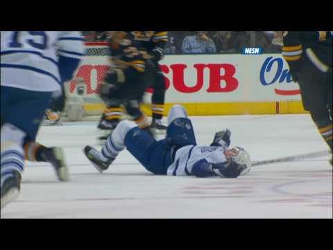 Johnny Boychuk destroys Matt Stajan 1080p HD 12/19/09