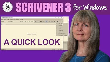 Scrivener 3 for Windows: How do Quick Reference Panels Work?