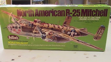 Guillows B-25 R/C build !!!. update #1