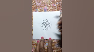 Simple geometric pattern // 3d zentangle art //3d drawing // line illusion #shorts