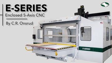 Enclosed 5-Axis E-Series CNC Router (+) Twin Shuttle Tables, by C.R. Onsrud