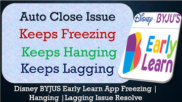 How to Fix Disney BYJUS Early Learn Keeps Hanging | Freezing | Lagging Issue Solve in Android