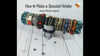 DIY: How to Make a Bracelet Holder out of Pringles Cane and Paper Towel Roll / New Technique!