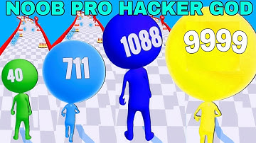 Balloon Man Run! |NOOB VS PRO VS HACKER VS GOD